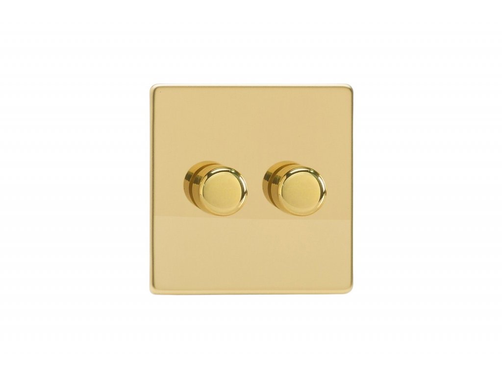 dimmer HDV2S screwless polished brass