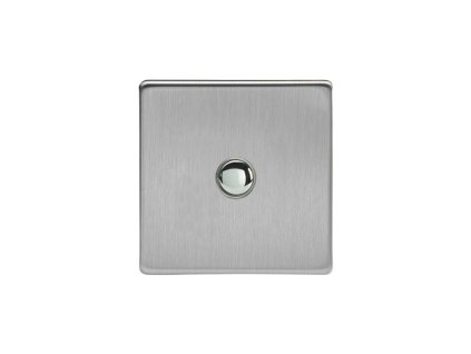 momentary XDSP1S screwless brushed steel