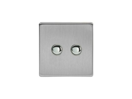 momentary XDSP2S screwless brushed steel